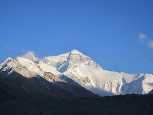 Sunset on Everest, view from base camp.